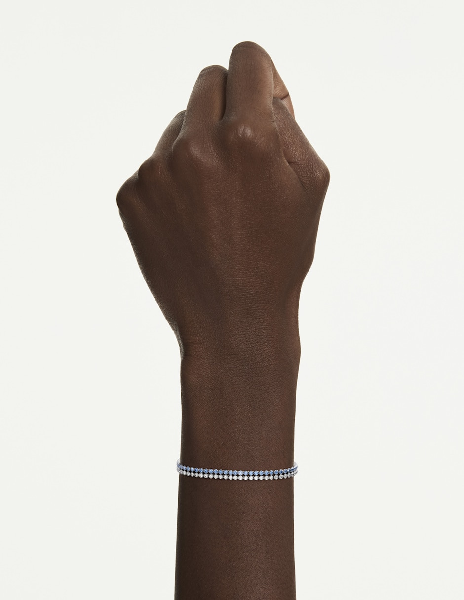 Pulsera de rodio con swarovski matrix 2