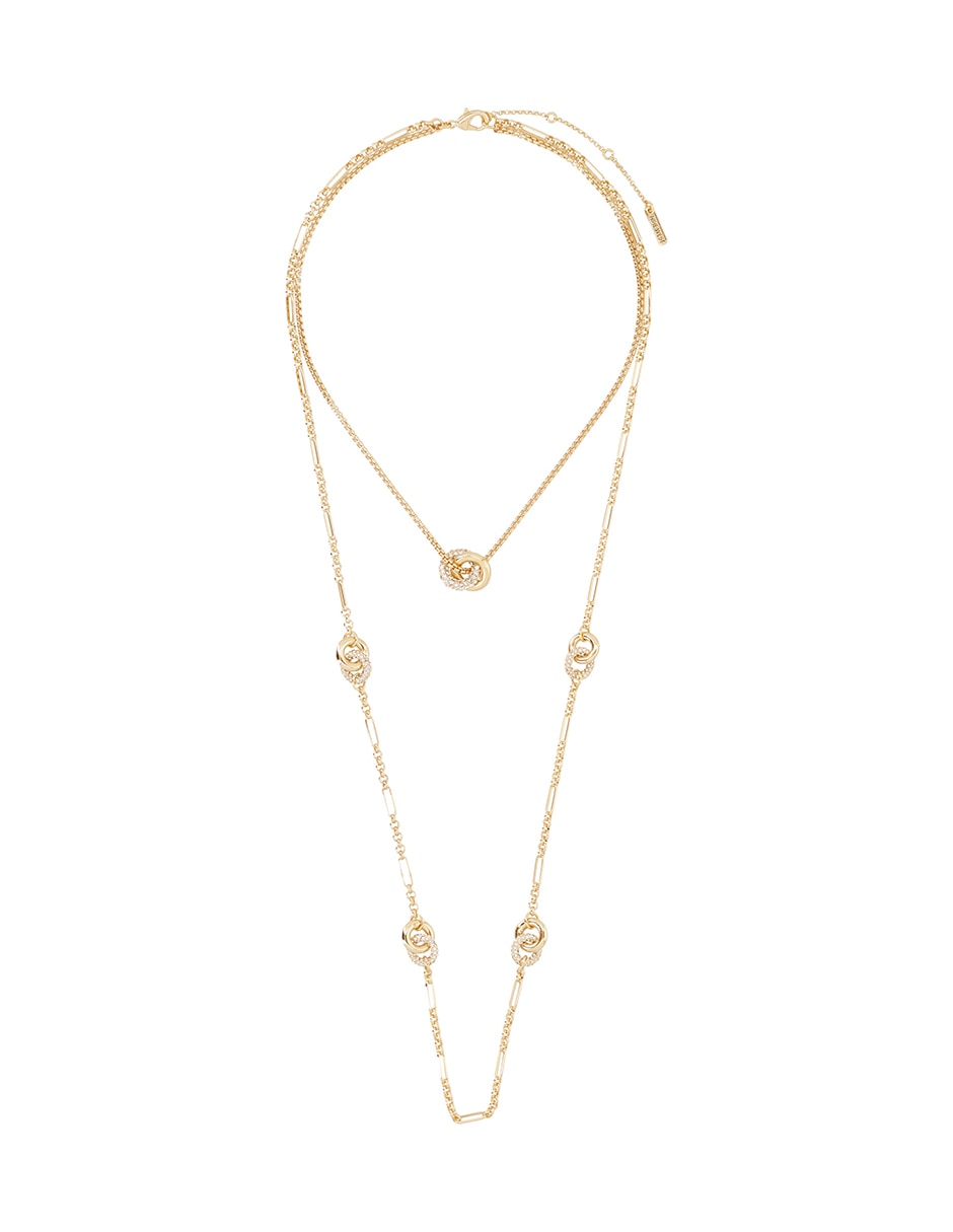 Collar de gold crystal knots