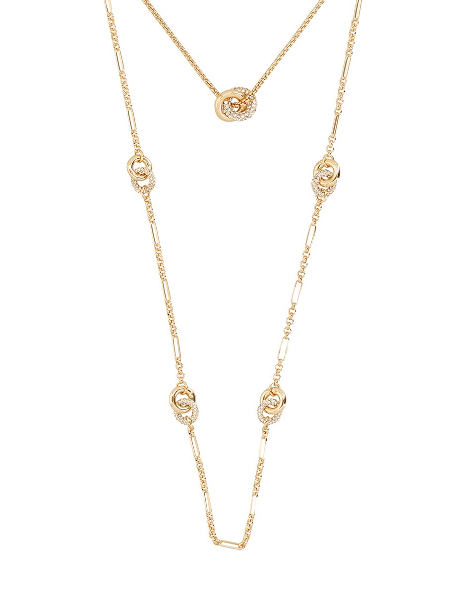 Collar de gold crystal knots 3