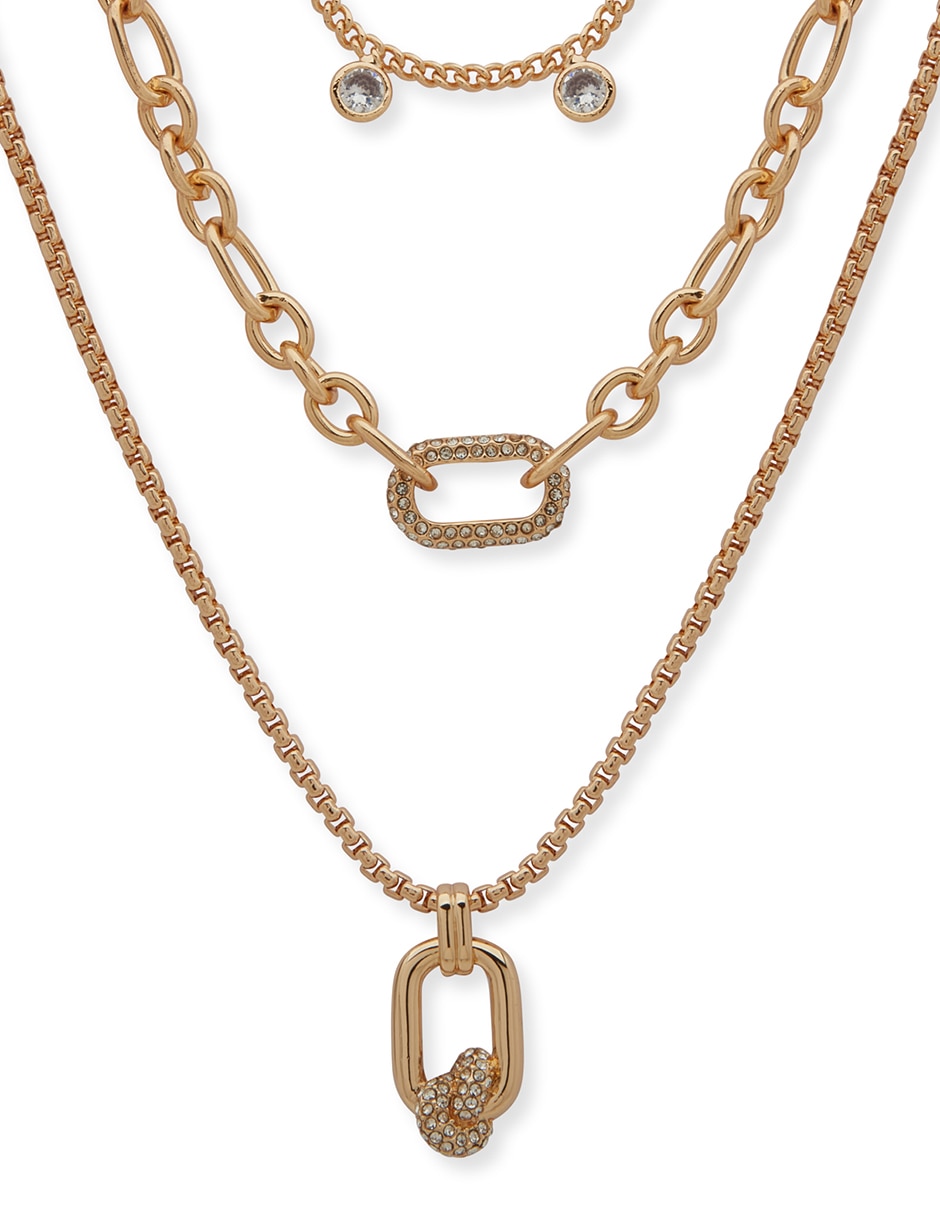 Collar gold crystal knots Collar gold crystal knots