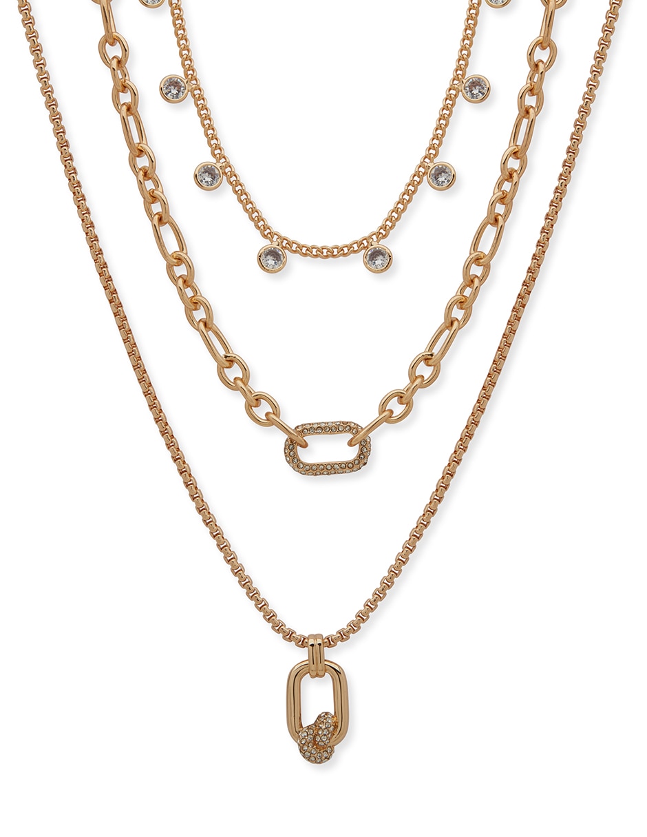 Collar gold crystal knots 3
