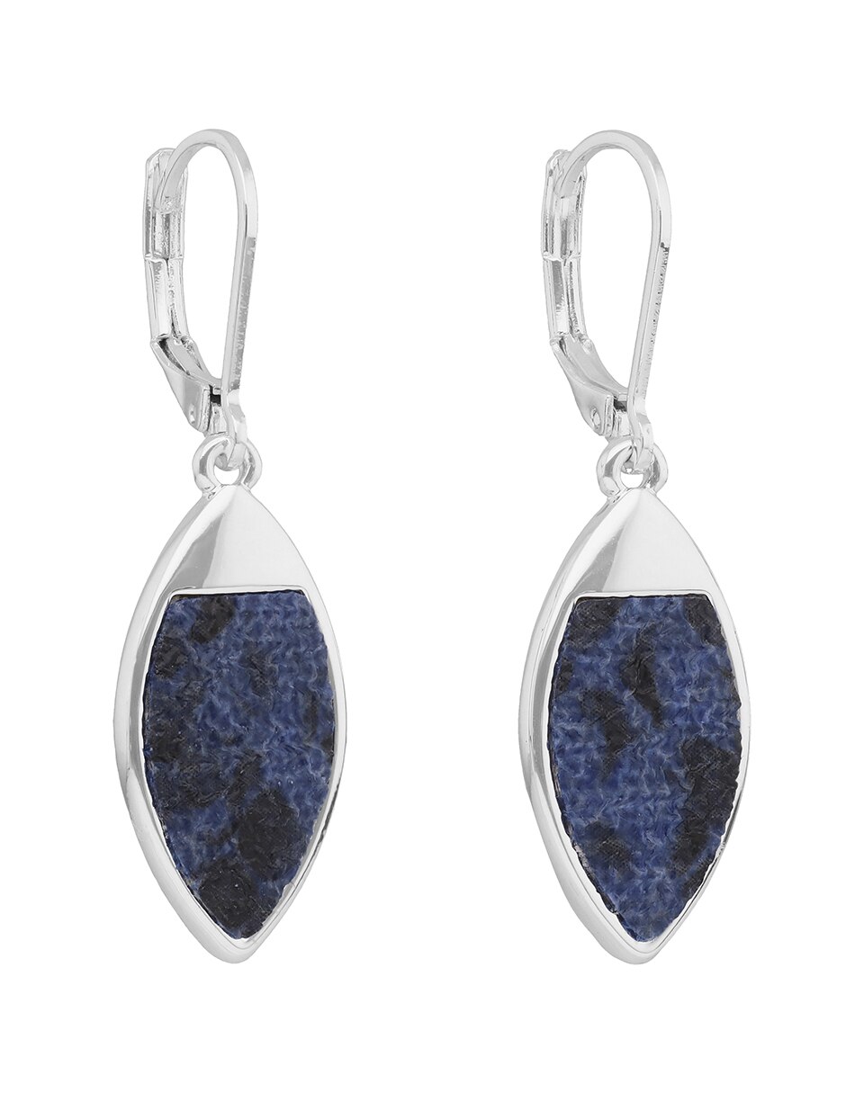 Aretes de gota con acabado brillante 2