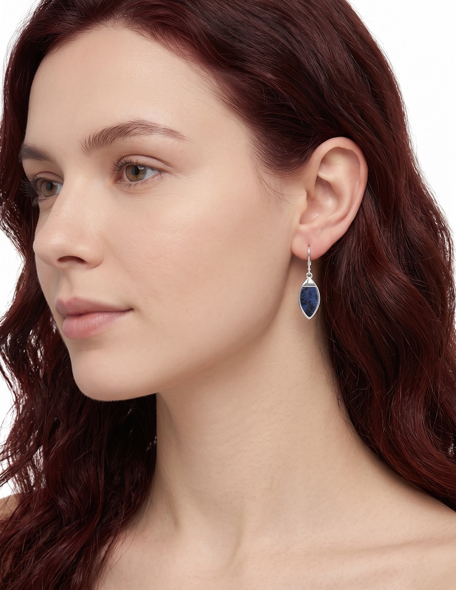 Aretes de gota con acabado brillante 3
