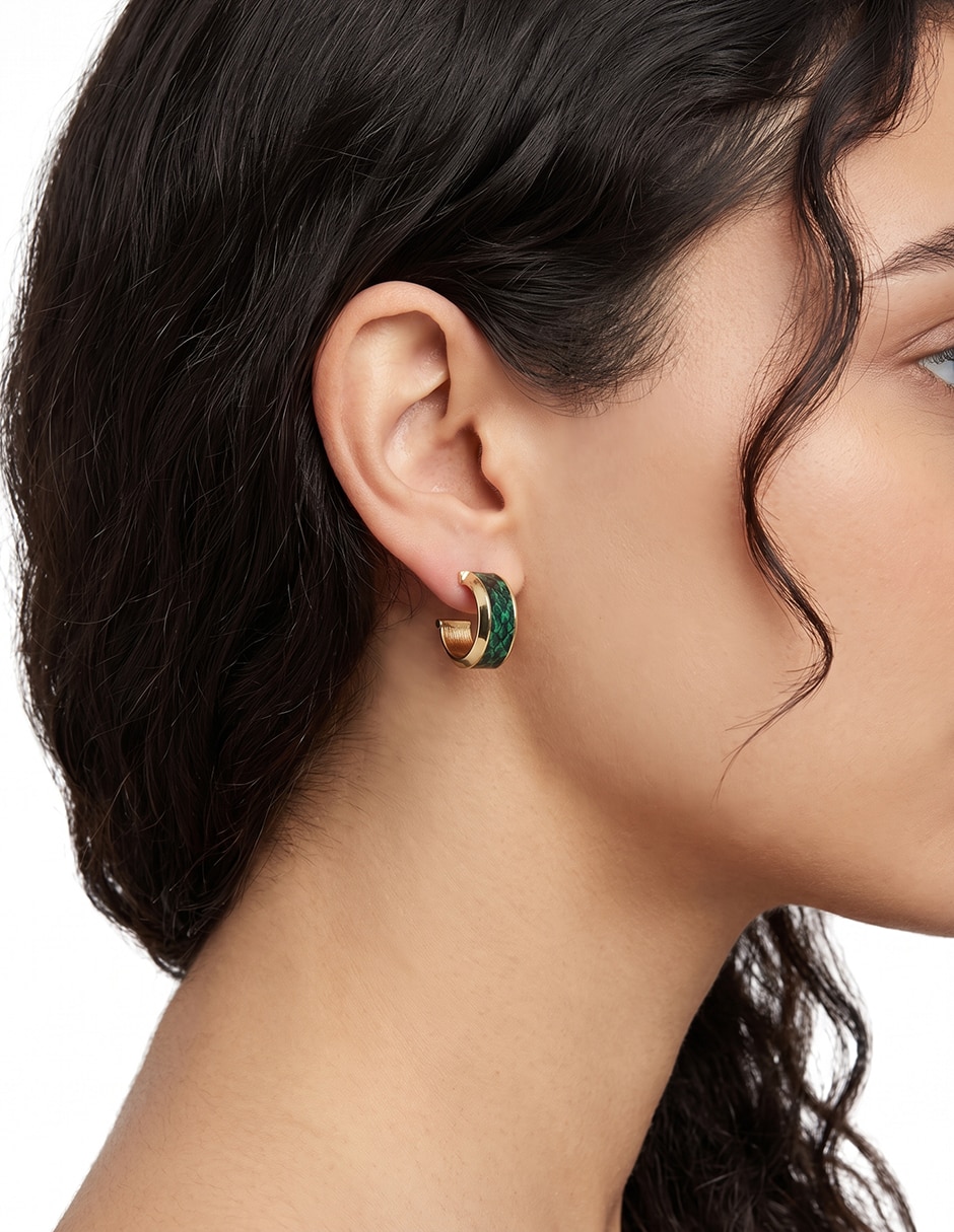 Aretes circulares con acabado brillante 3