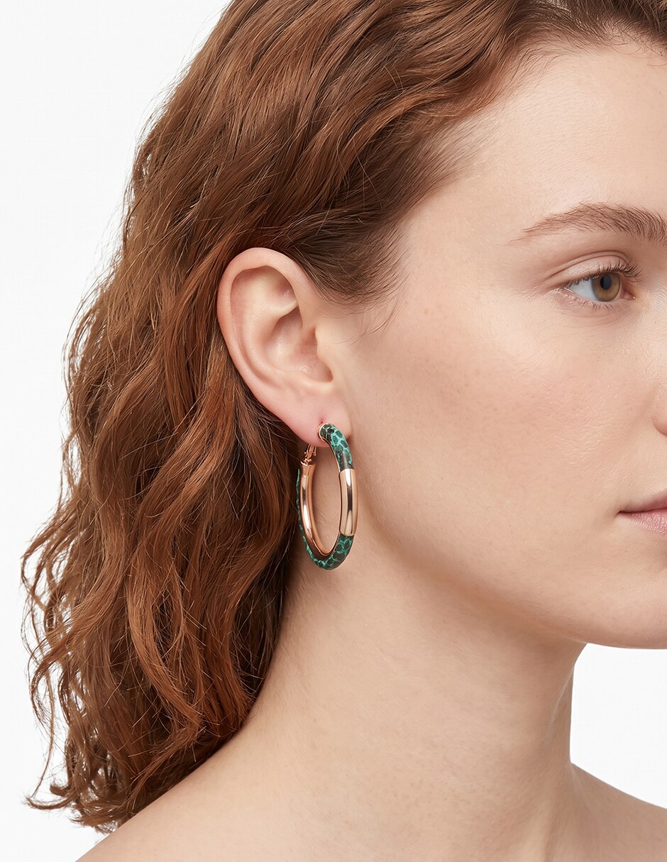 Aretes circulares con acabado brillante 3