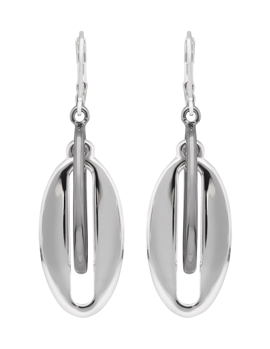 Aretes Mixed Metal Links & Beads con acabado pulido