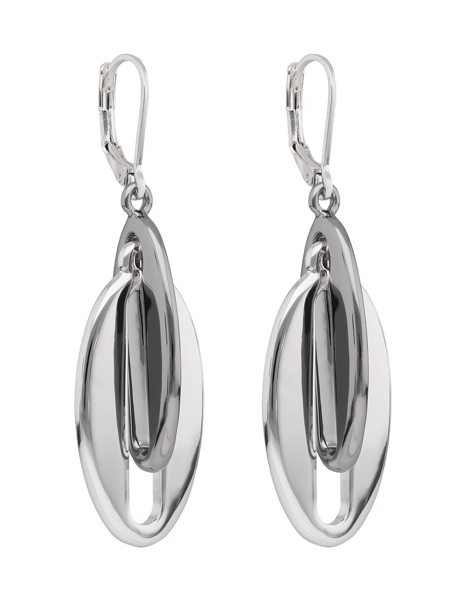Aretes Mixed Metal Links & Beads con acabado pulido 2