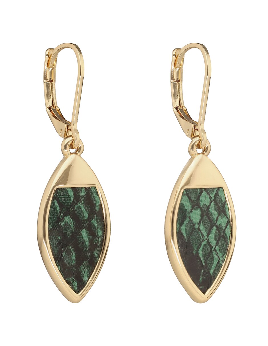 Aretes de gota con acabado brillante 2