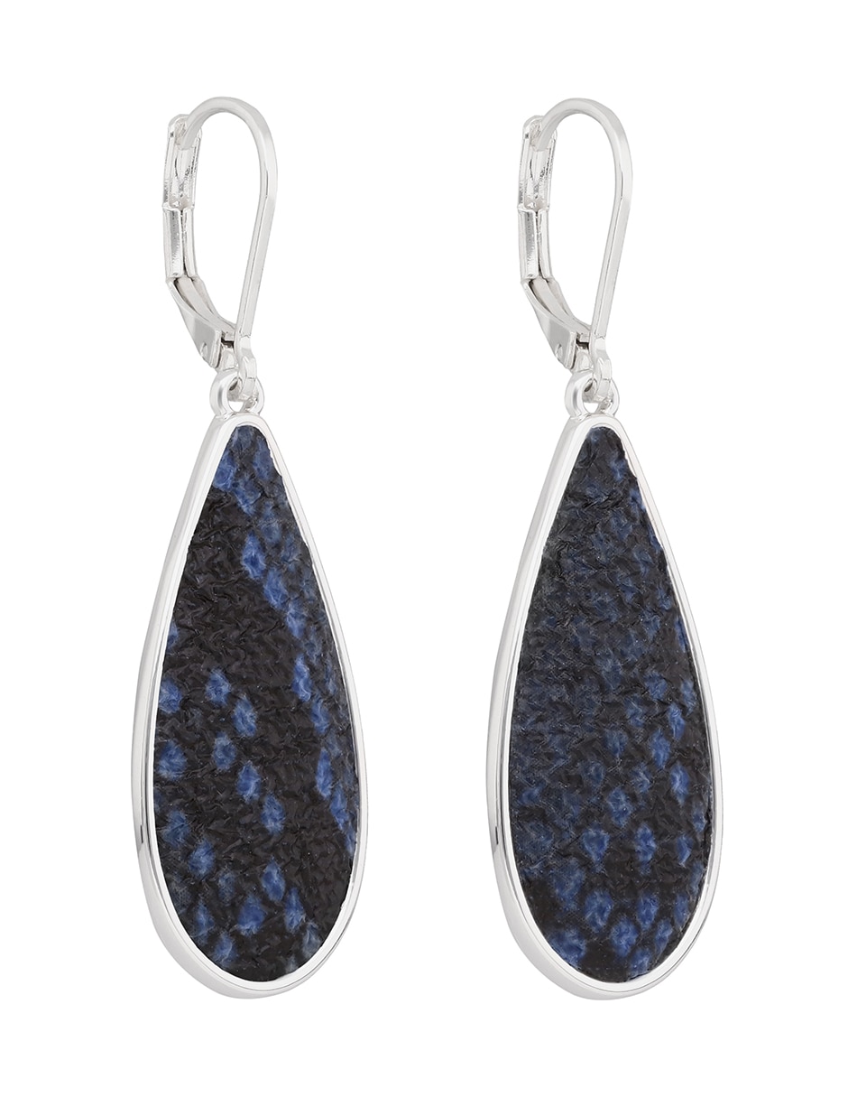 Aretes de gota con acabado brillante 2