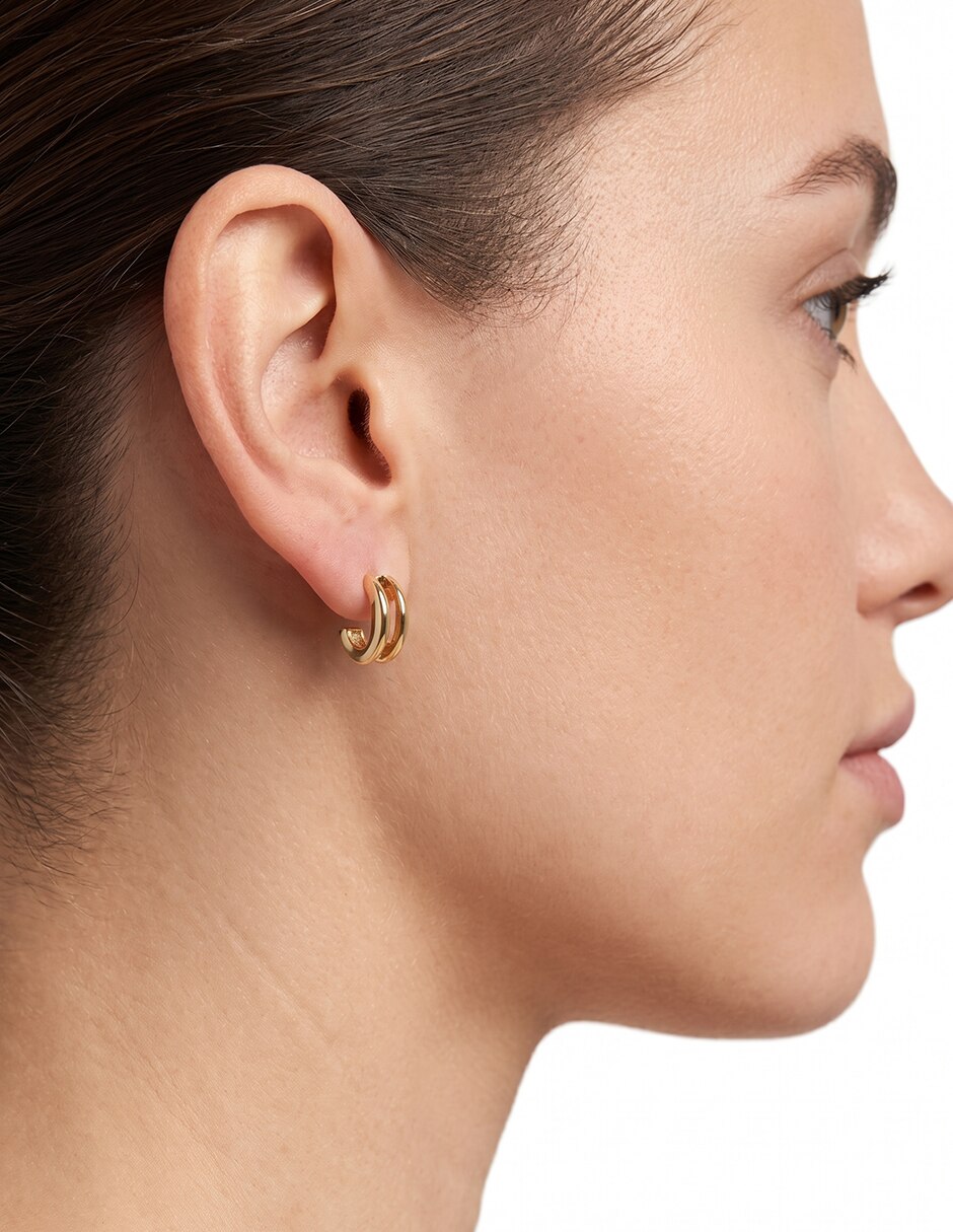 Set de aretes Mixed Metal Links & Beads con acabado pulido 2