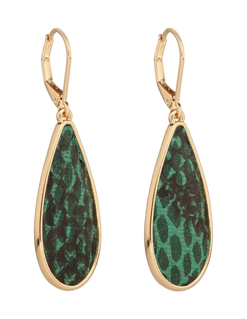 Aretes de gota con acabado brillante 2