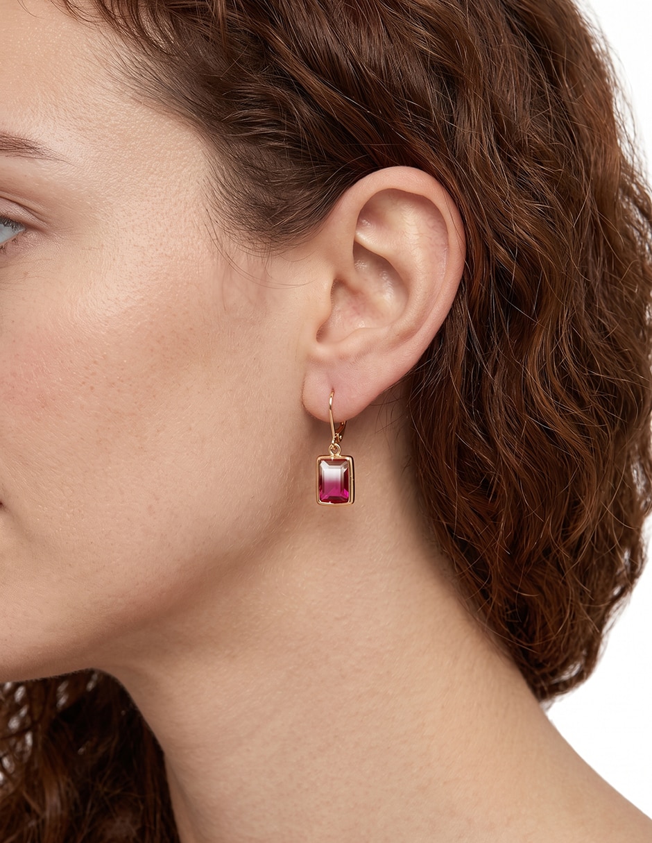 Aretes de gota Color Ombre Update M26 con acabado pulido 3