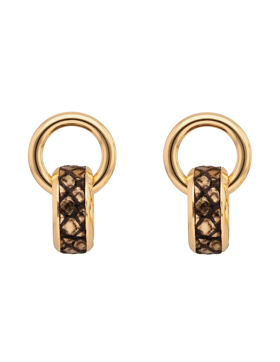 Aretes circulares Metallic Textured Color con acabado pulido
