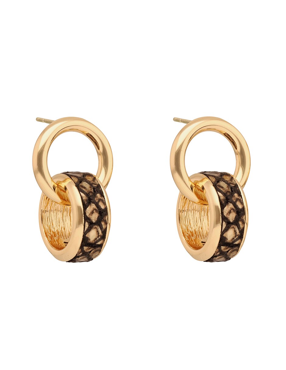 Aretes circulares Metallic Textured Color con acabado pulido 2