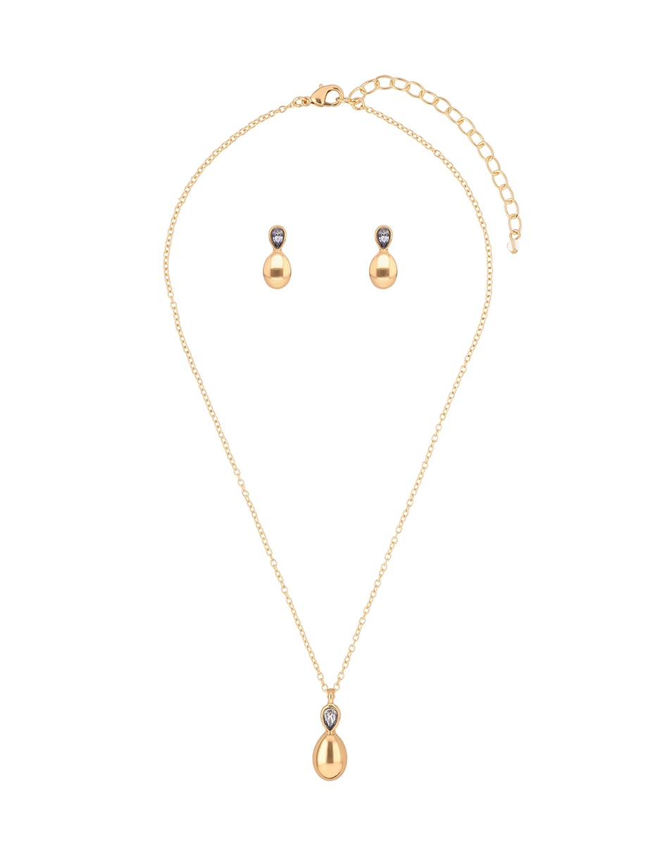 Aretes y collar box cristal Aretes y collar box cristal