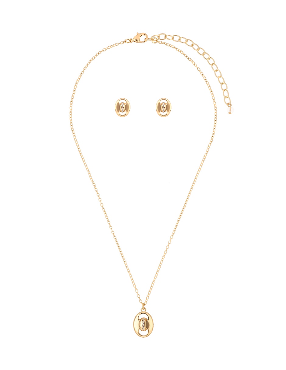 Aretes y collar box cristal Aretes y collar box cristal