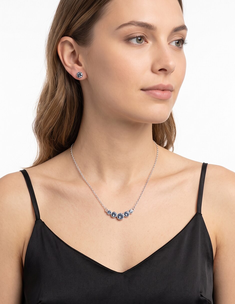 Aretes y collar box cristal 2