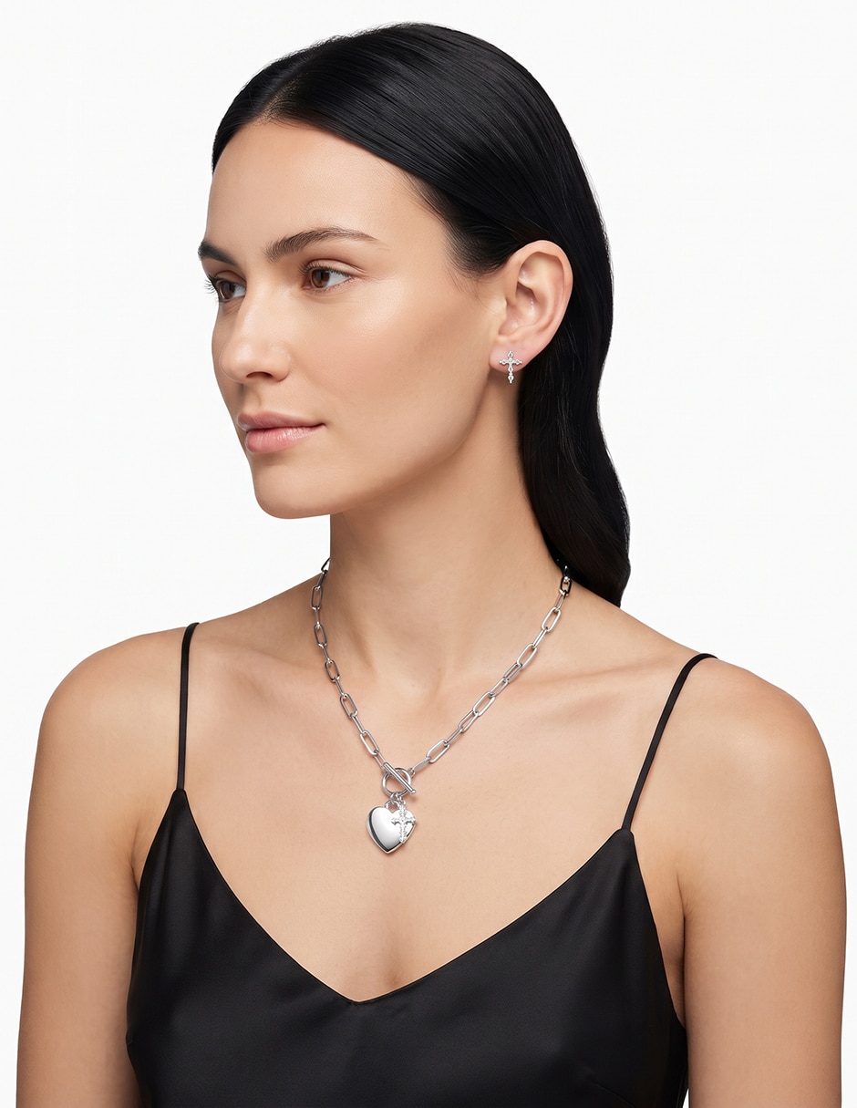 Aretes y collar de aleación de metal 3