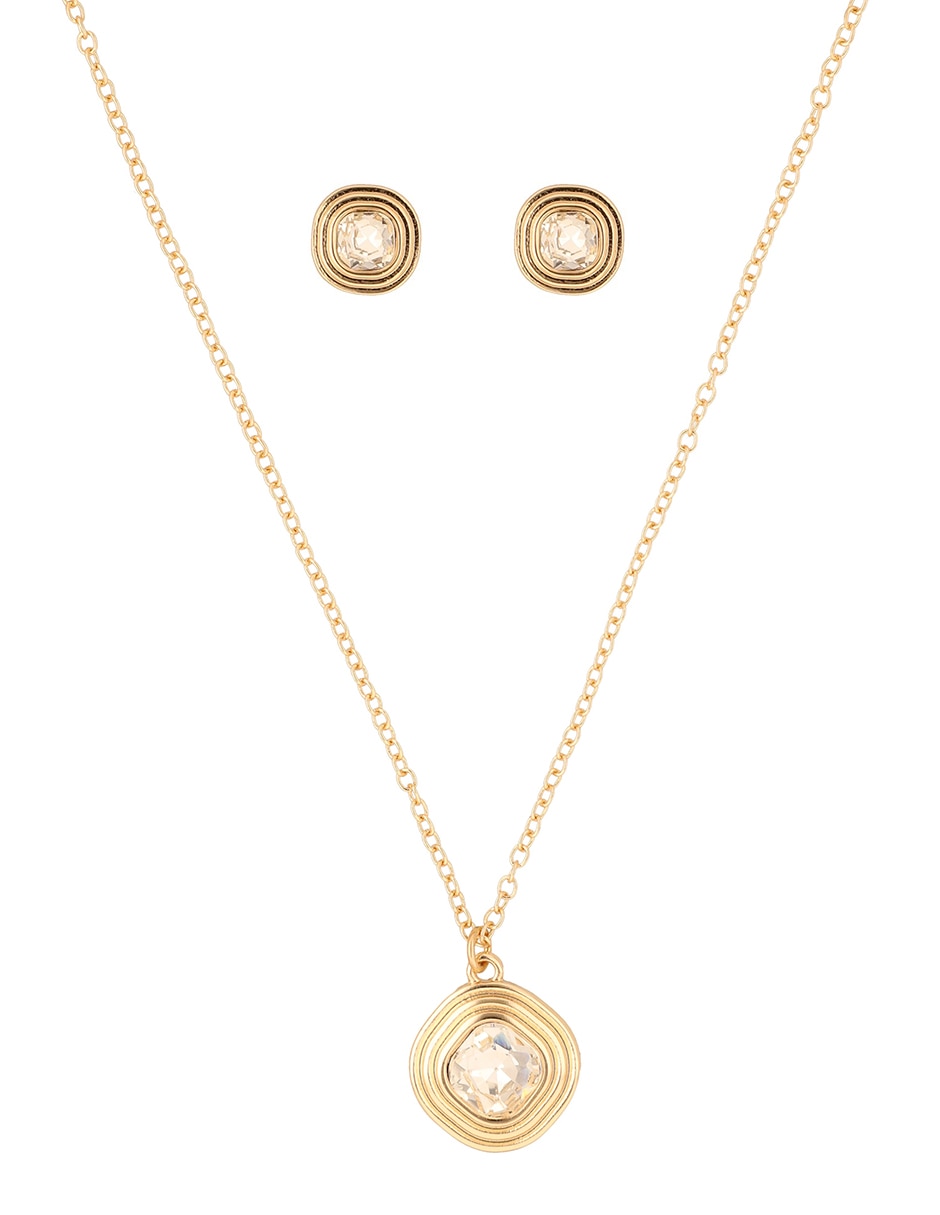 Aretes y collar box cristal 4