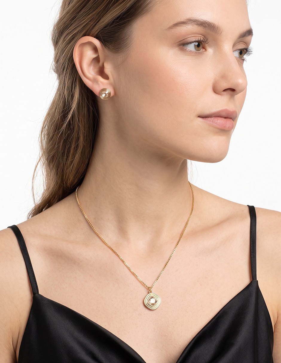 Aretes y collar box cristal 2