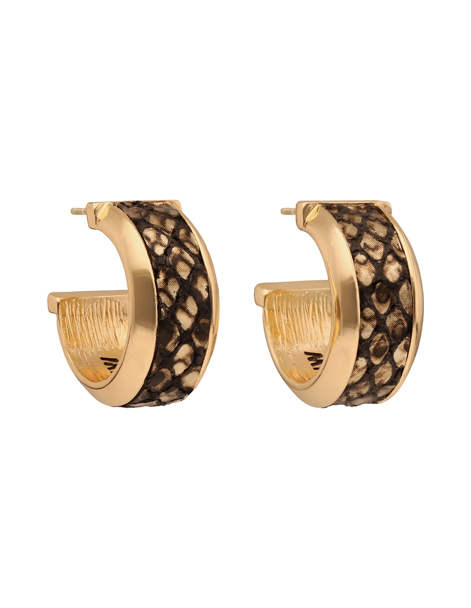 Aretes circulares Metallic Textured Color con acabado pulido 2