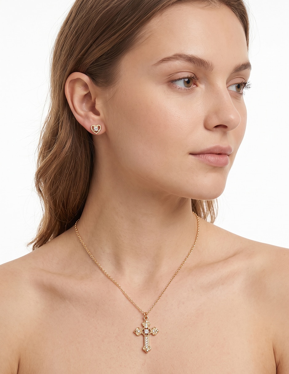 Aretes y collar box cristal 2