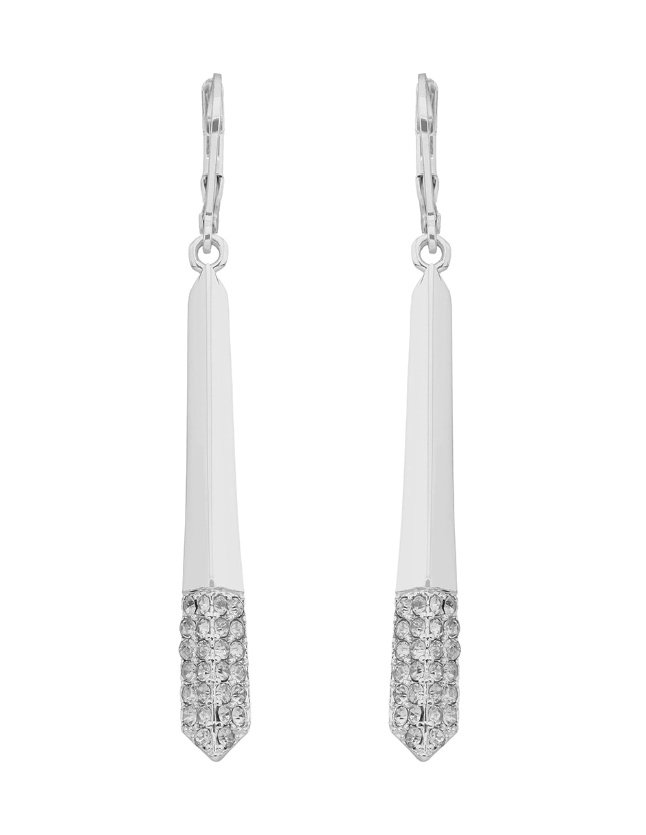 Aretes Checkered Crystal con acabado brillante cristal