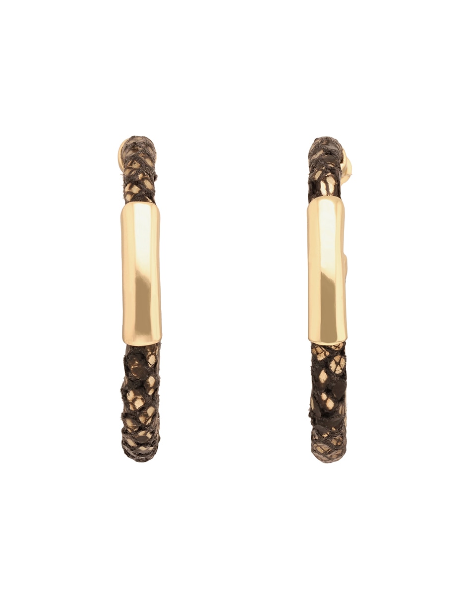 Aretes circulares Metallic Textured Color con acabado pulido 2