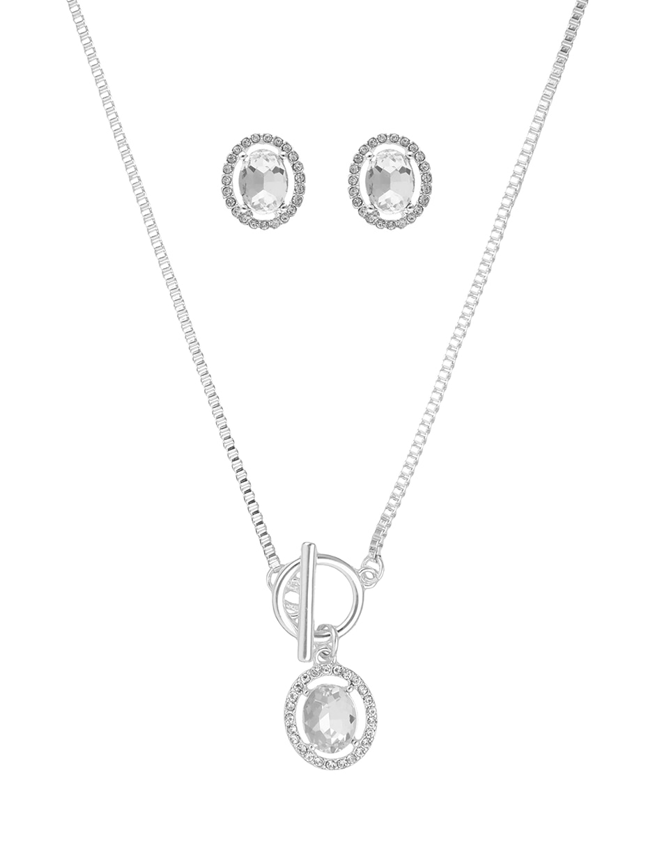 Aretes y collar box cristal 3