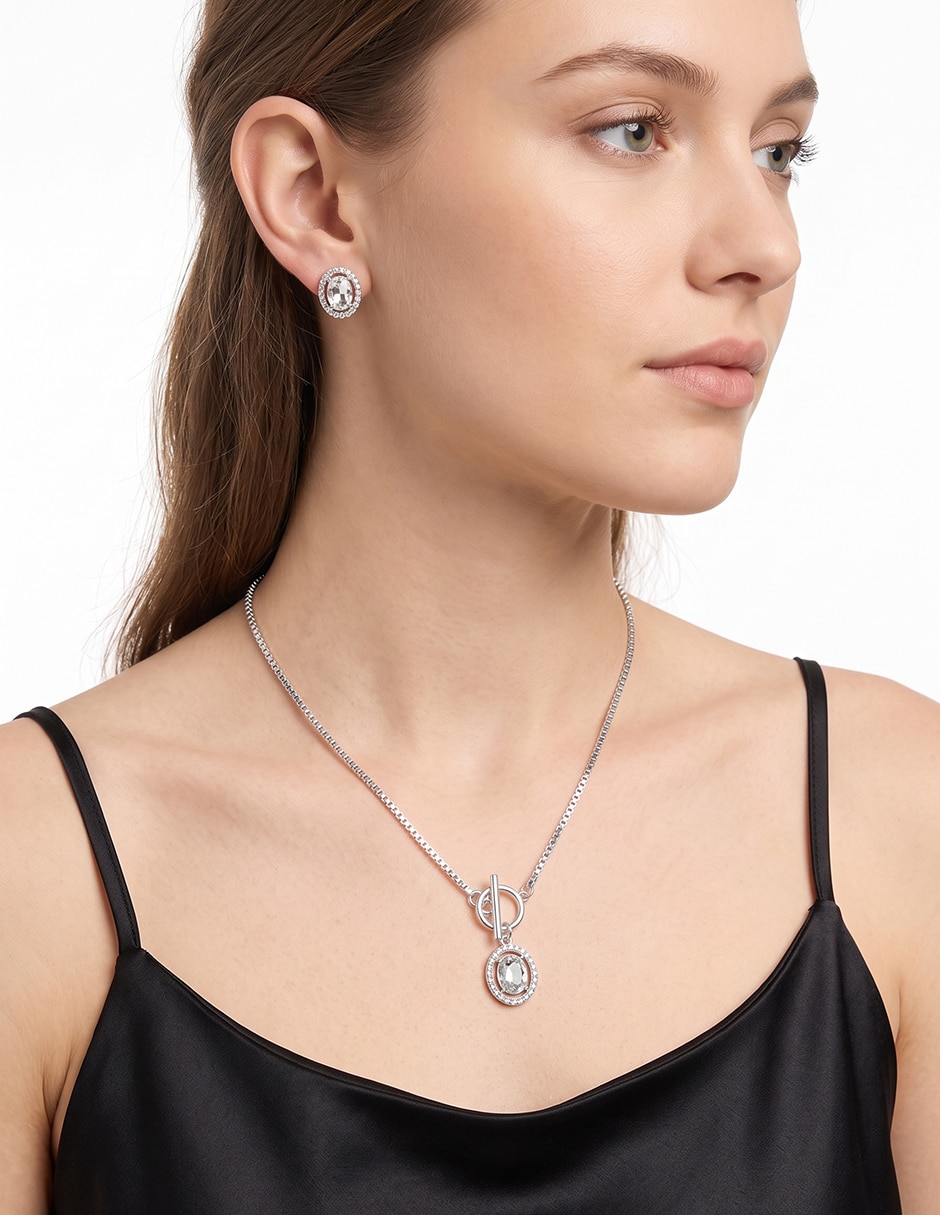 Aretes y collar box cristal 2