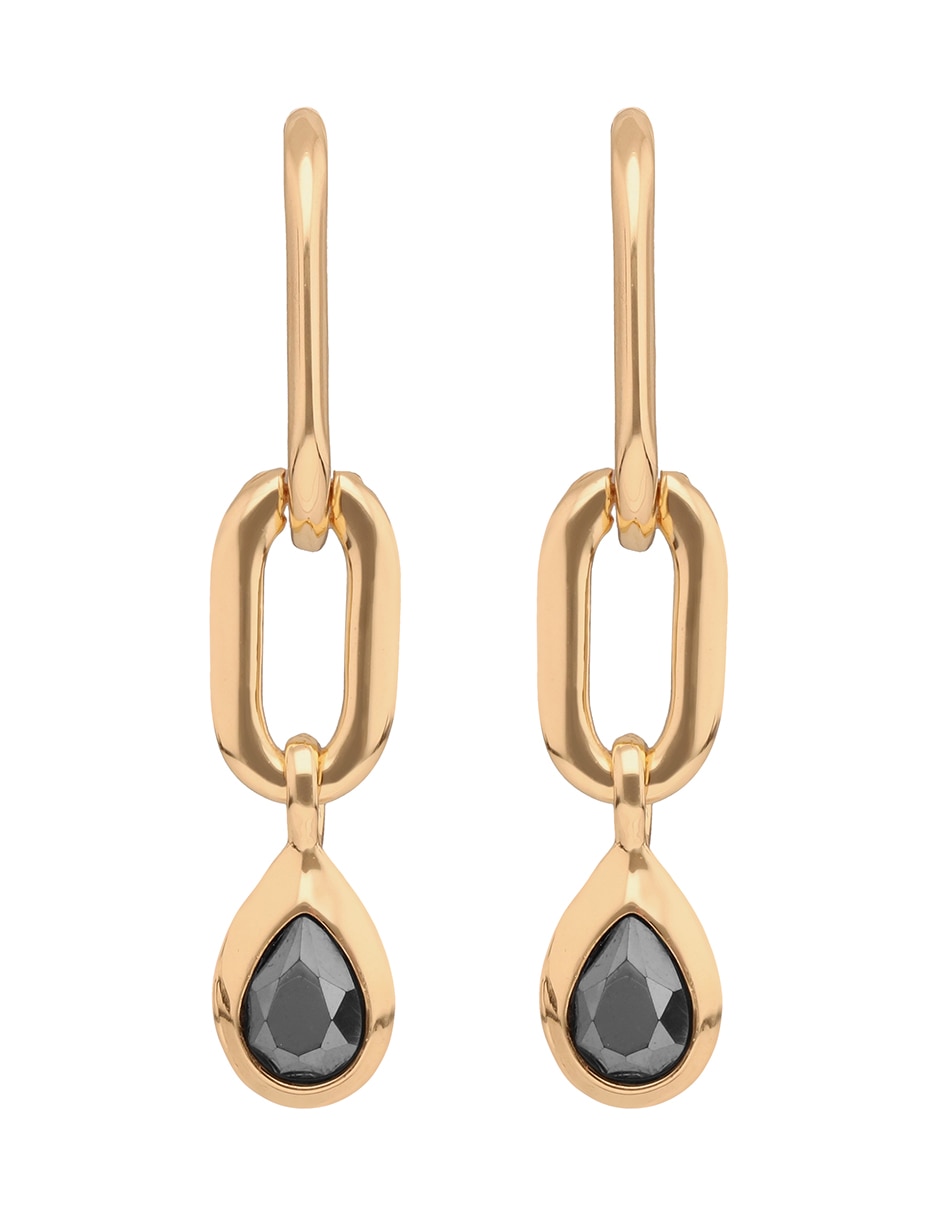 Aretes Jet Hematite Stones con acabado pulido cristal Aretes Jet Hematite Stones con acabado pulido cristal