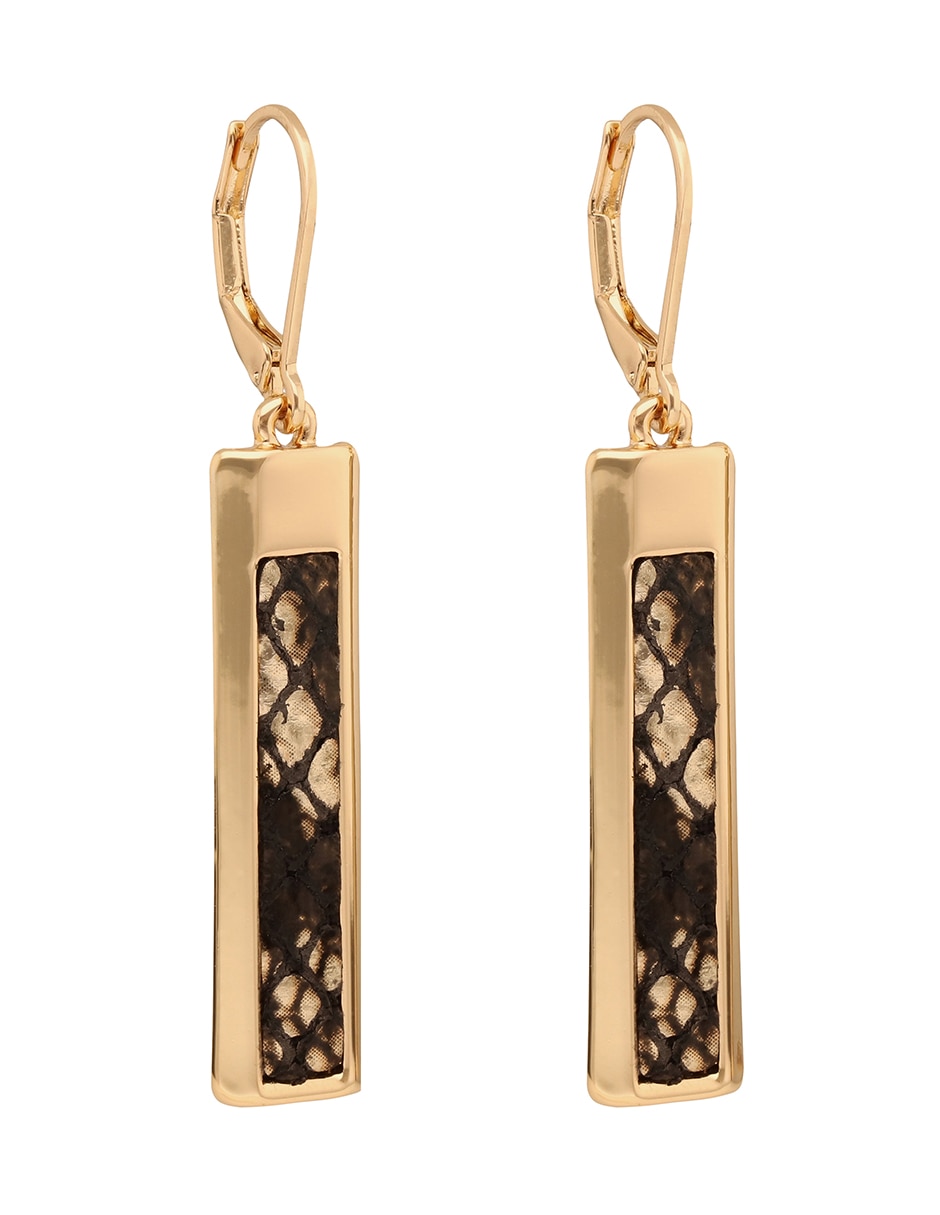 Aretes rectangulares Metallic Textured Color con acabado pulido 2