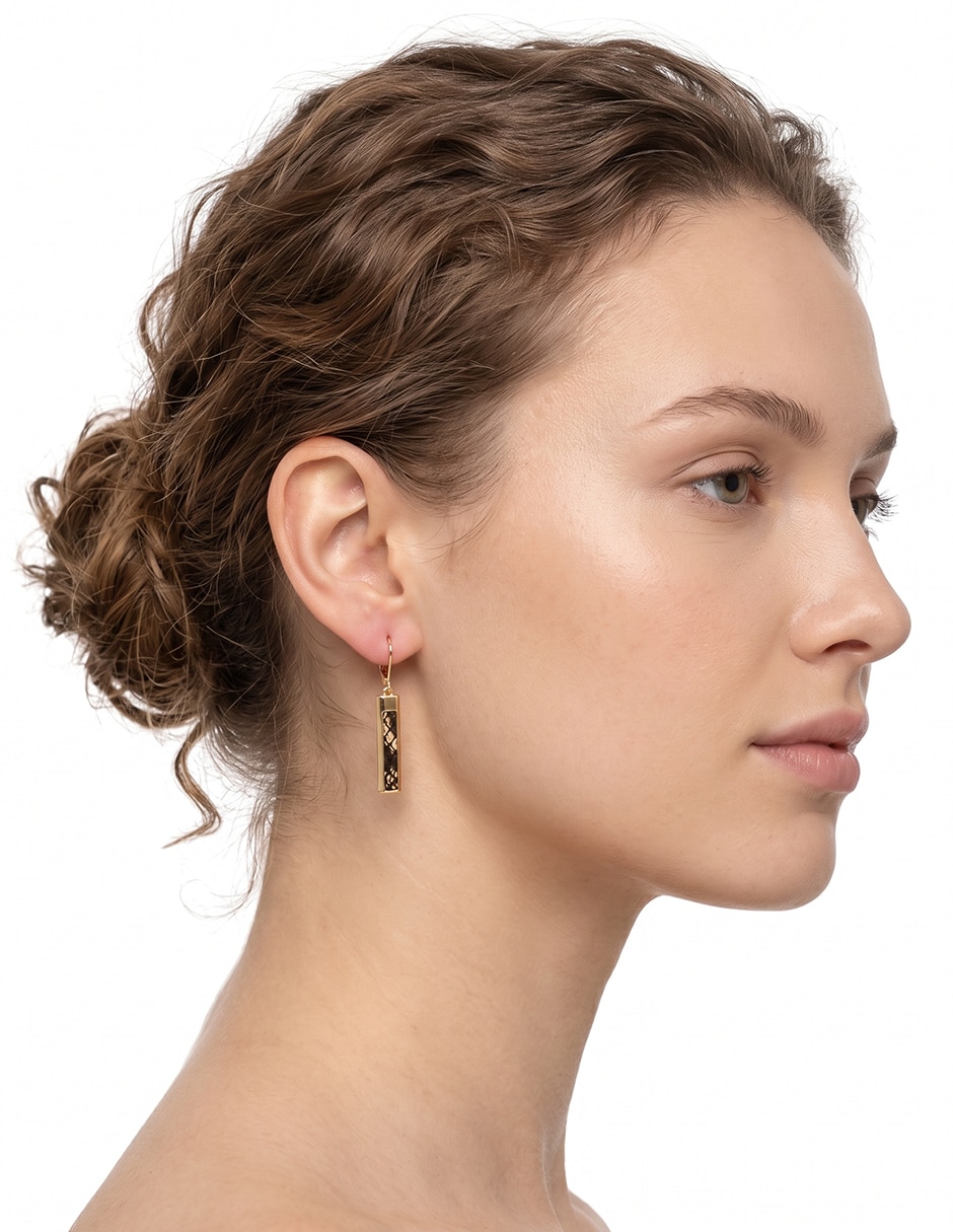 Aretes rectangulares Metallic Textured Color con acabado pulido 3