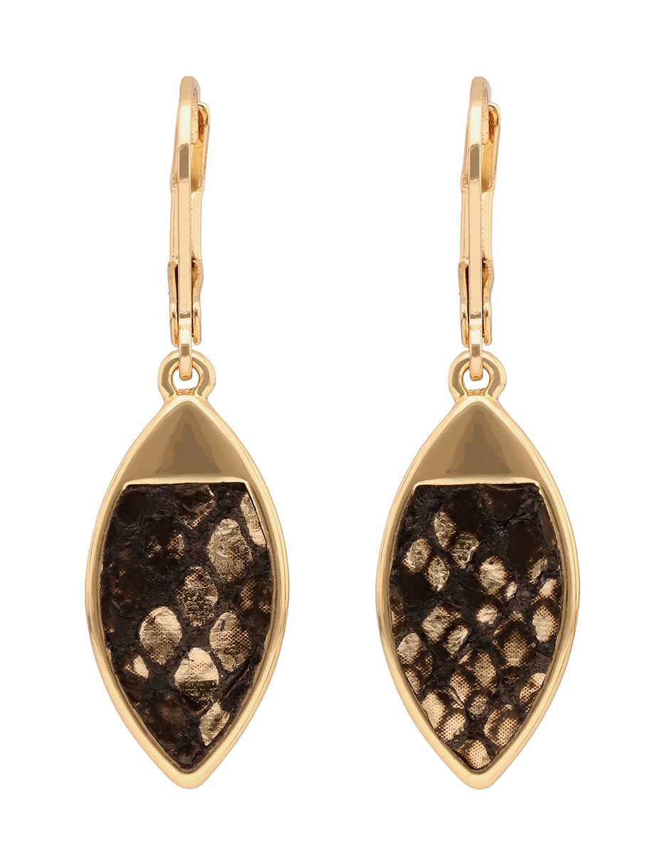 Aretes de gota Metallic Textured Color con acabado pulido Aretes de gota Metallic Textured Color con acabado pulido