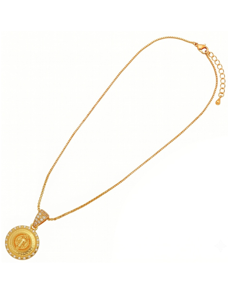 Gargantilla San Benito acabado chapa de oro 18 K 2
