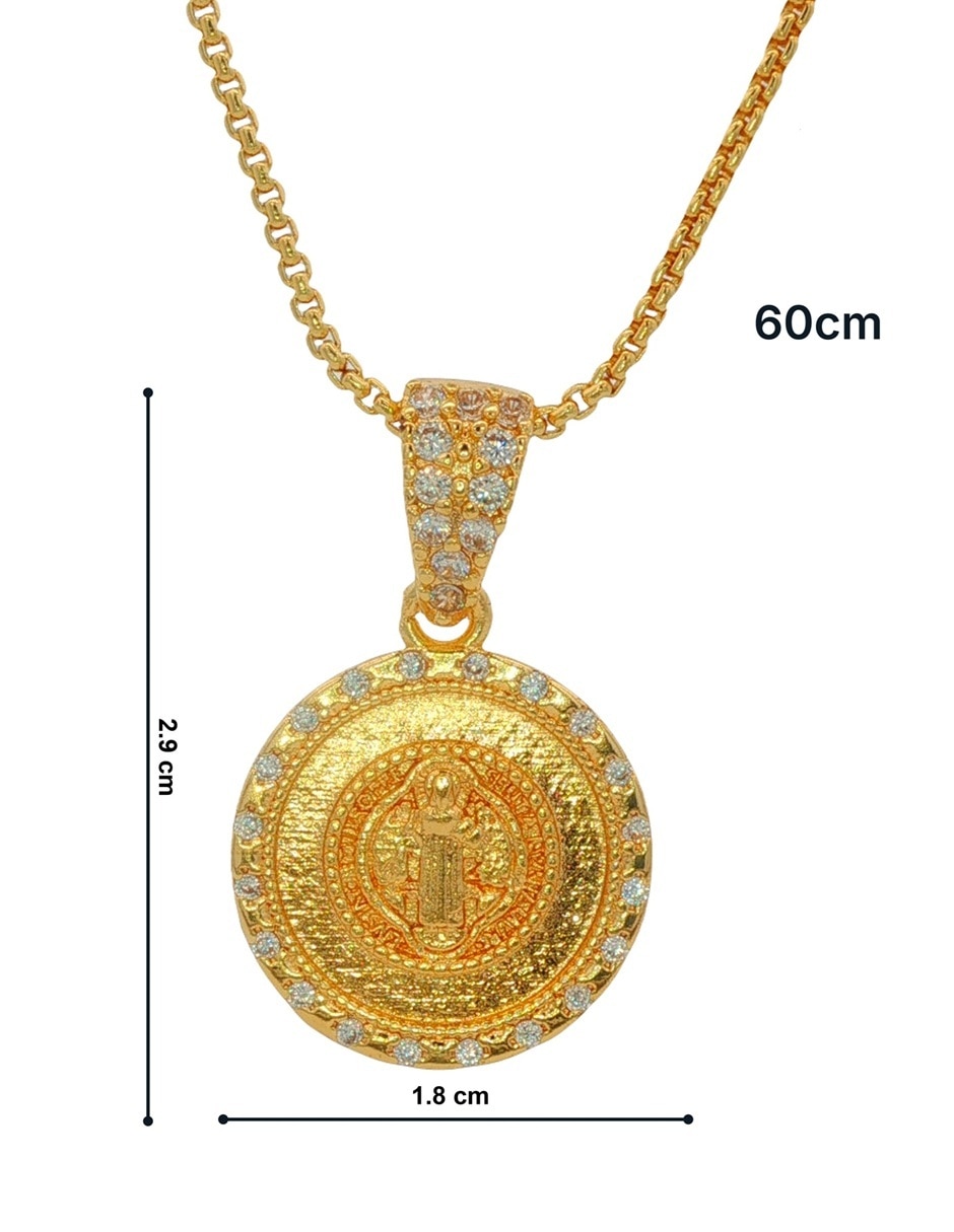 Gargantilla San Benito acabado chapa de oro 18 K 7