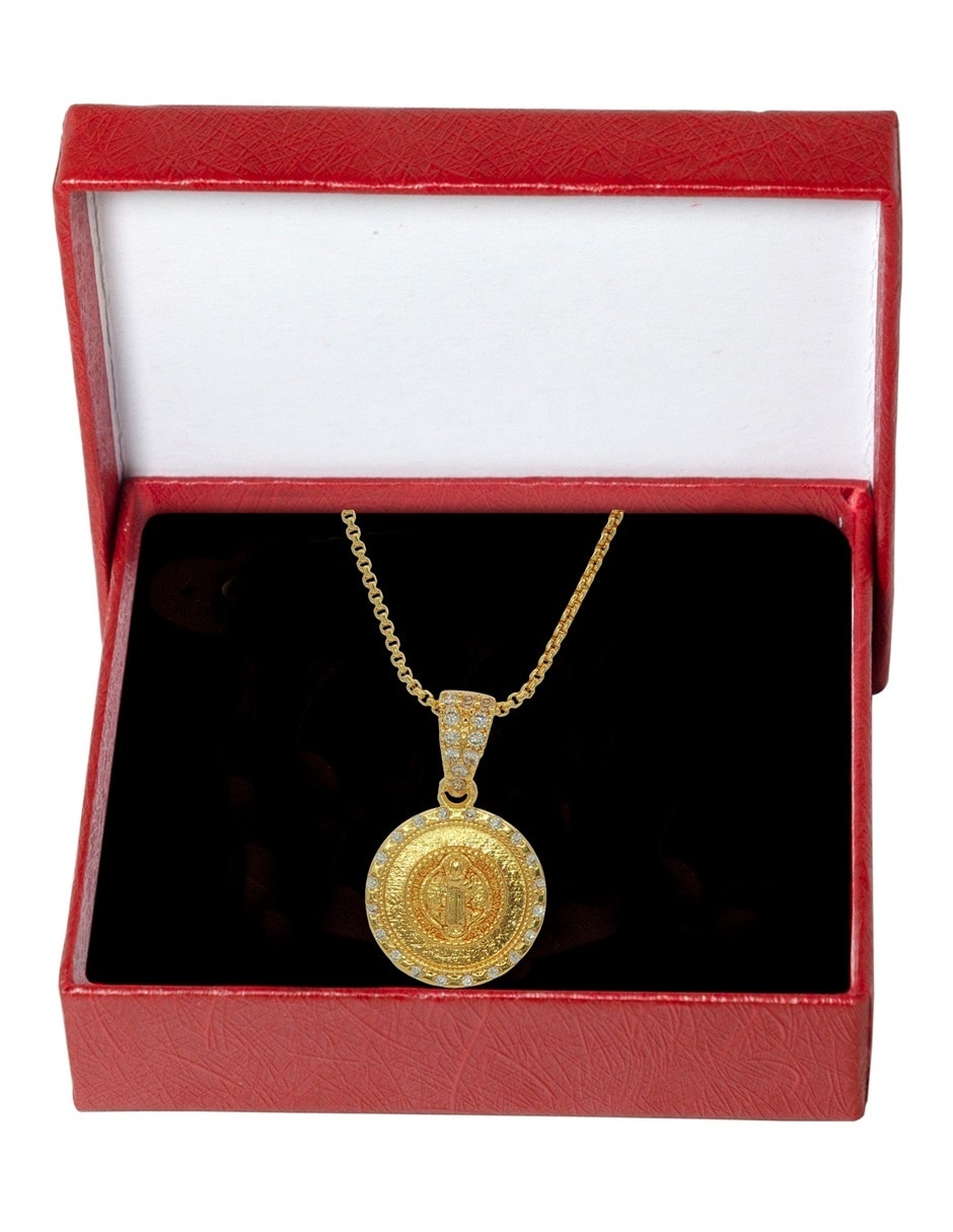 Gargantilla San Benito acabado chapa de oro 18 K 5