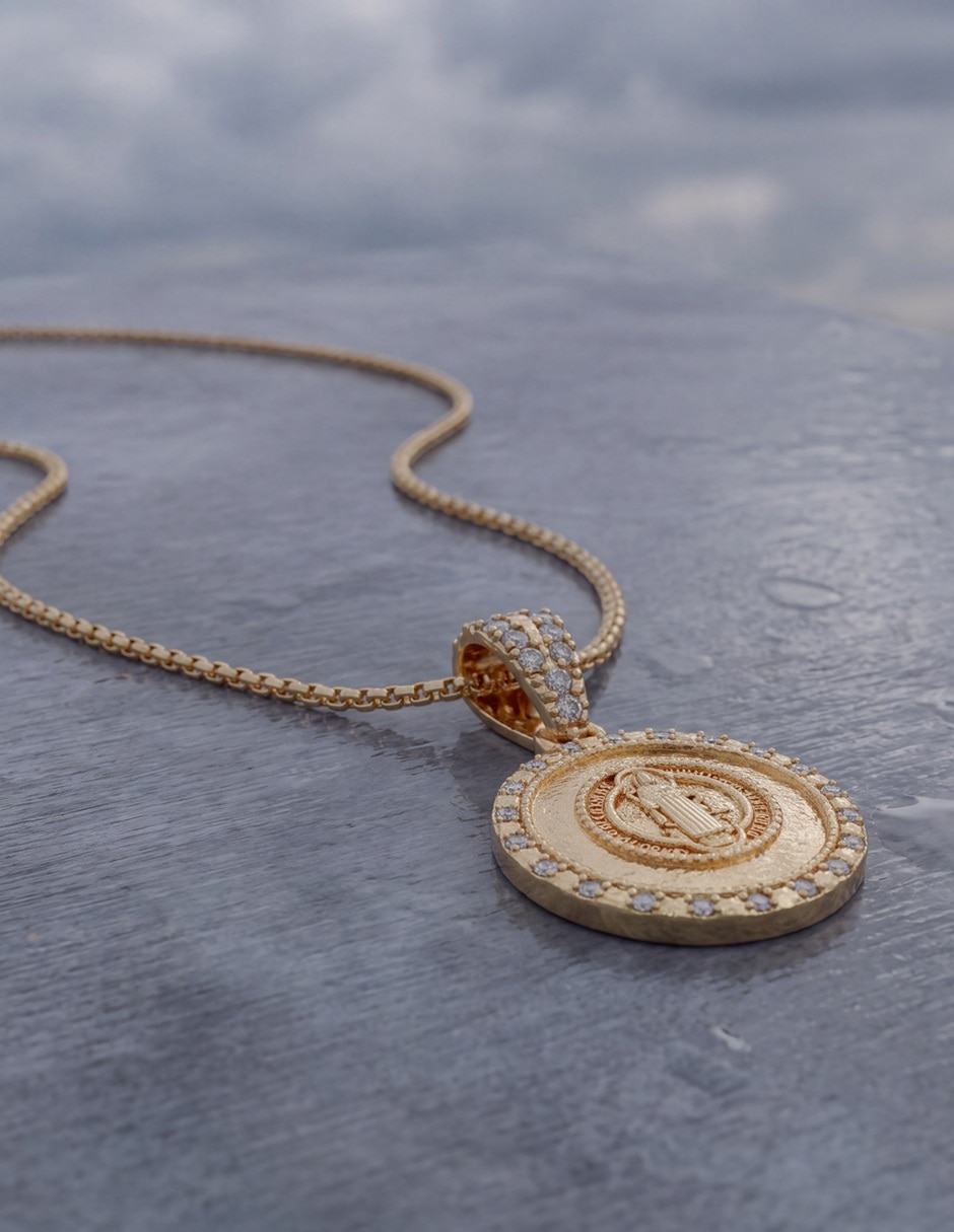 Gargantilla San Benito acabado chapa de oro 18 K 6