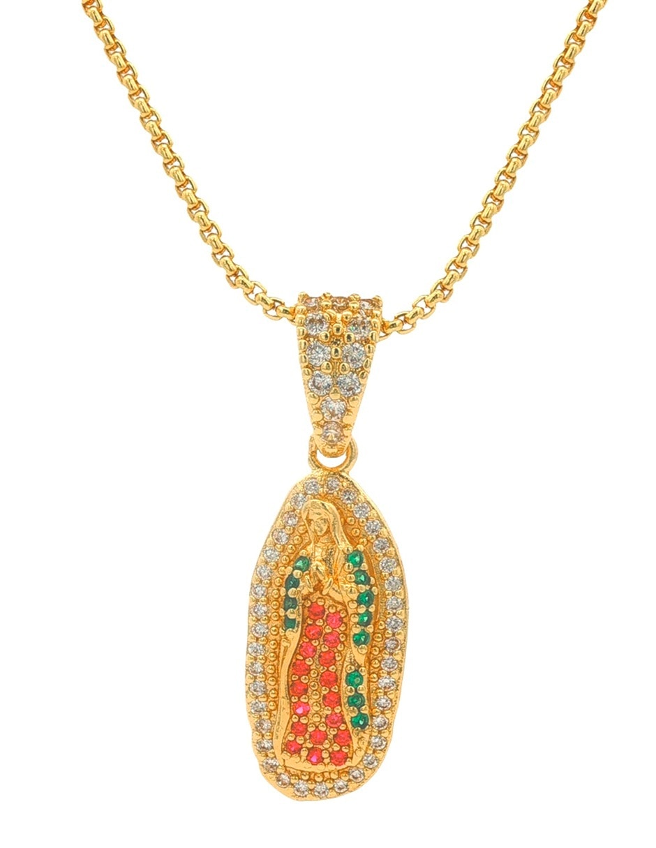 Gargantilla Virgen de Guadalupe acabado baño de oro 18 K Gargantilla Virgen de Guadalupe acabado baño de oro 18 K