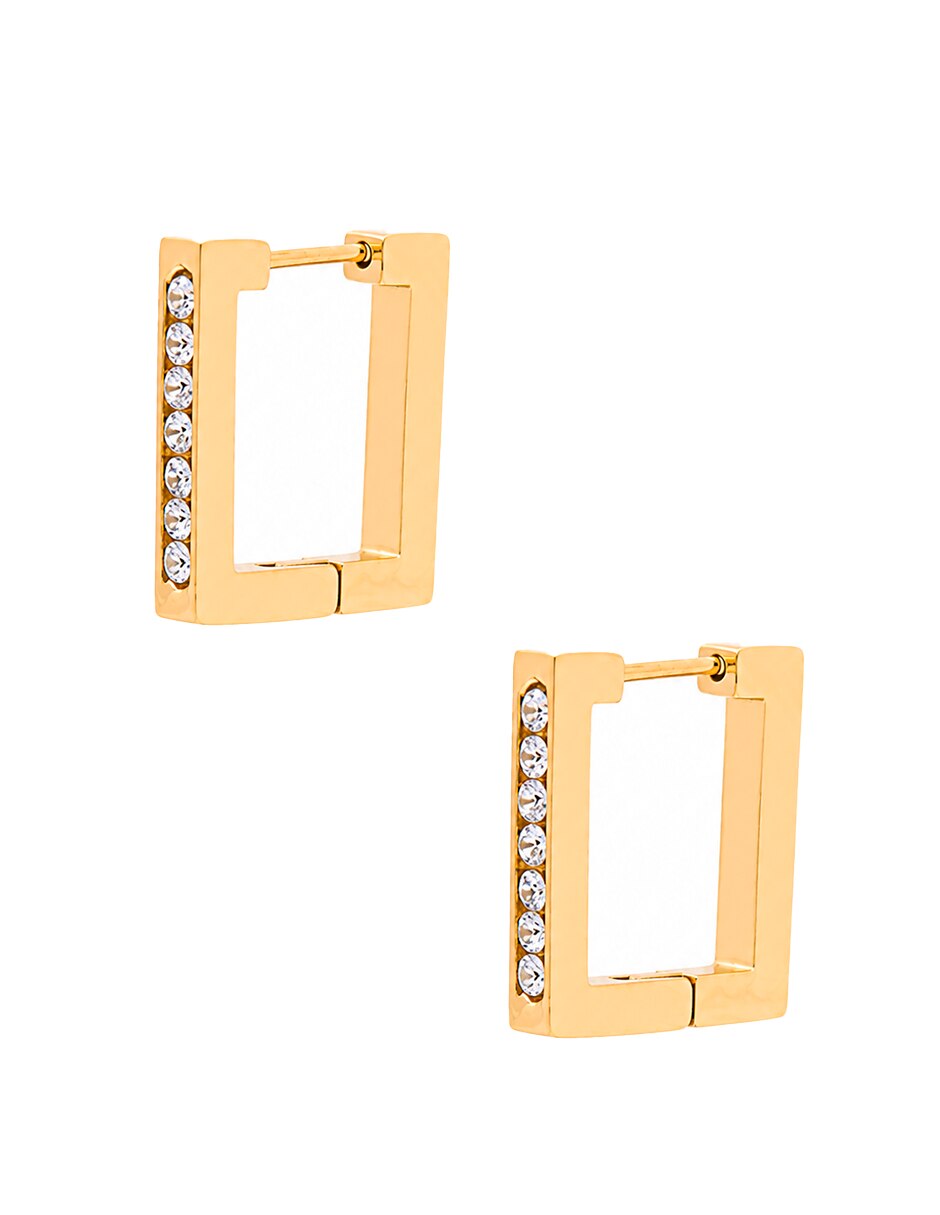 Set de aretes con acabado chapa de oro