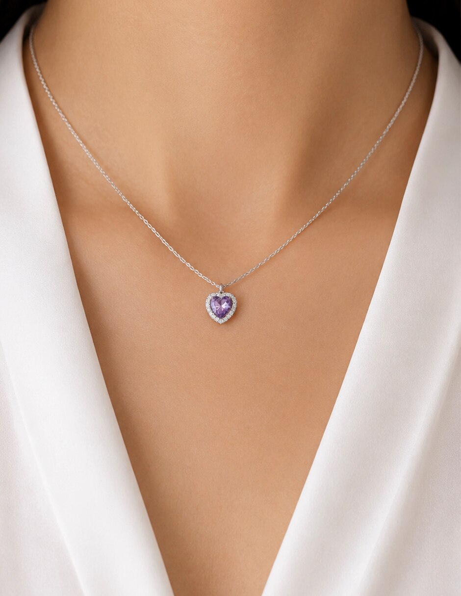 Collar con dije de corazón 3