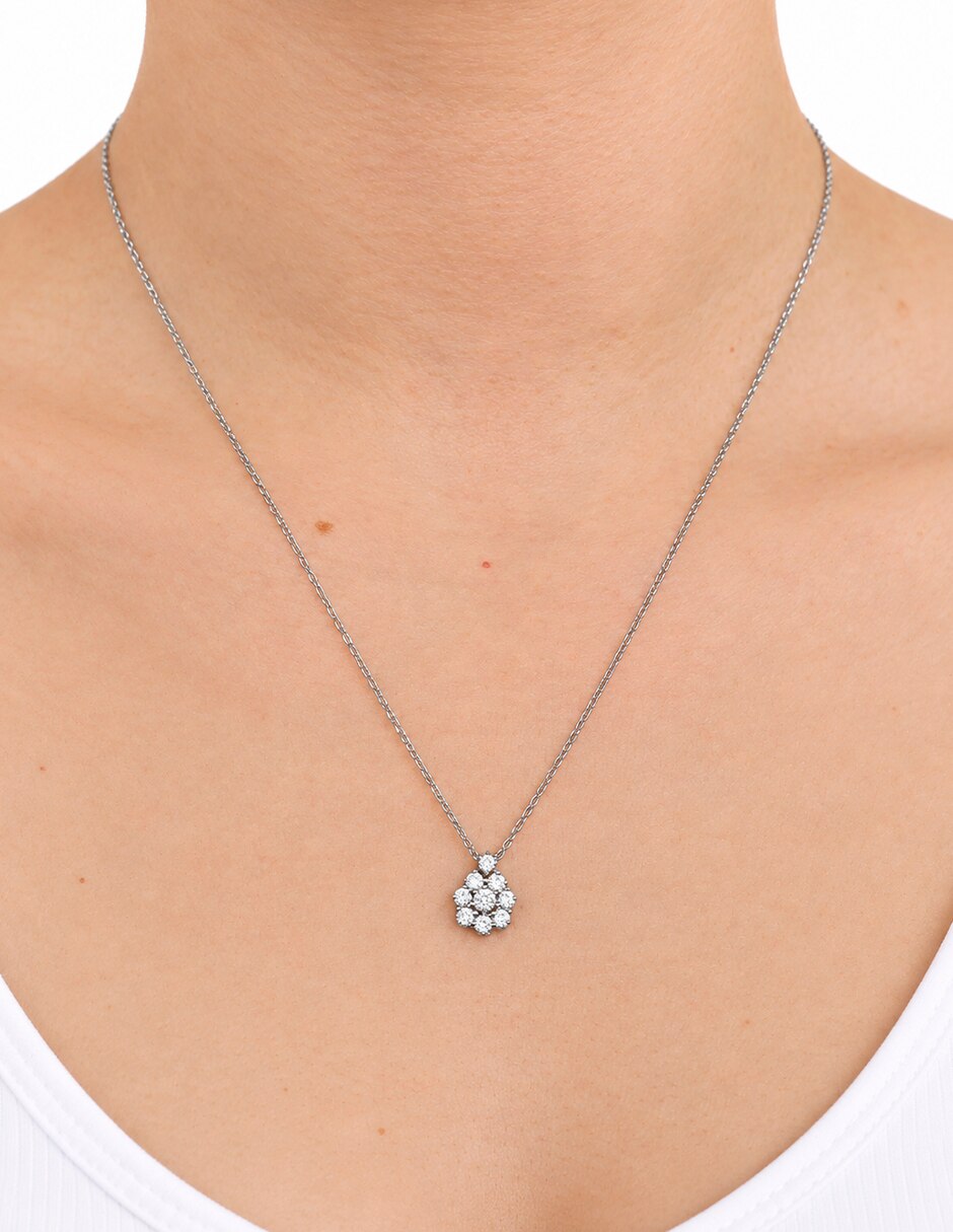 Collar con dije de gota de plata P 925 3