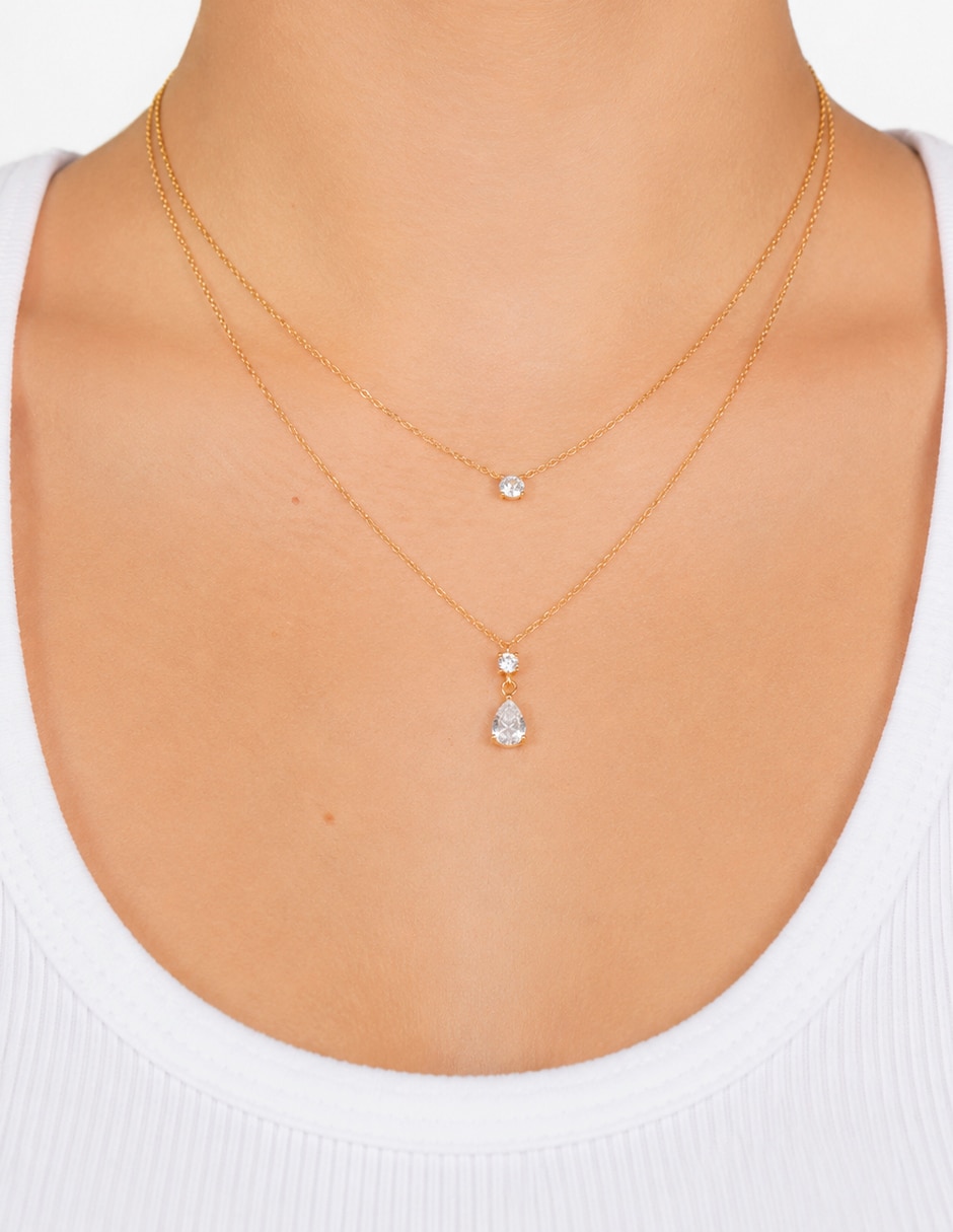 Collar de varios hilos de gota GOTAS ESPECIALES de plata P 925 3