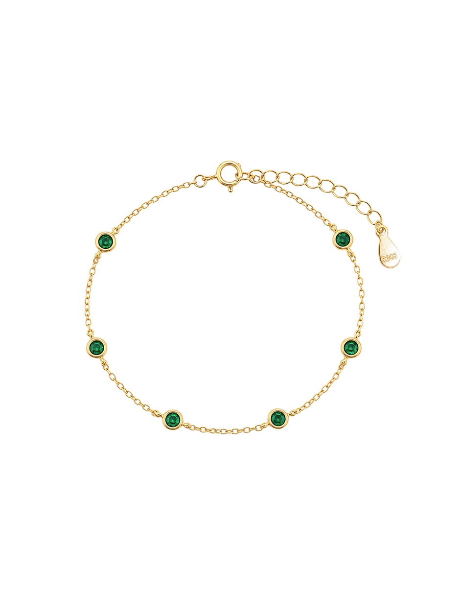 Pulsera de plata con zirconia cúbica P 925 Destellos De Color acabado brillante Pulsera de plata con zirconia cúbica P 925 Destellos De Color acabado brillante