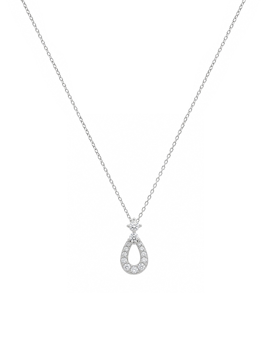Collar con dije de gota de plata P 925 Collar con dije de gota de plata P 925