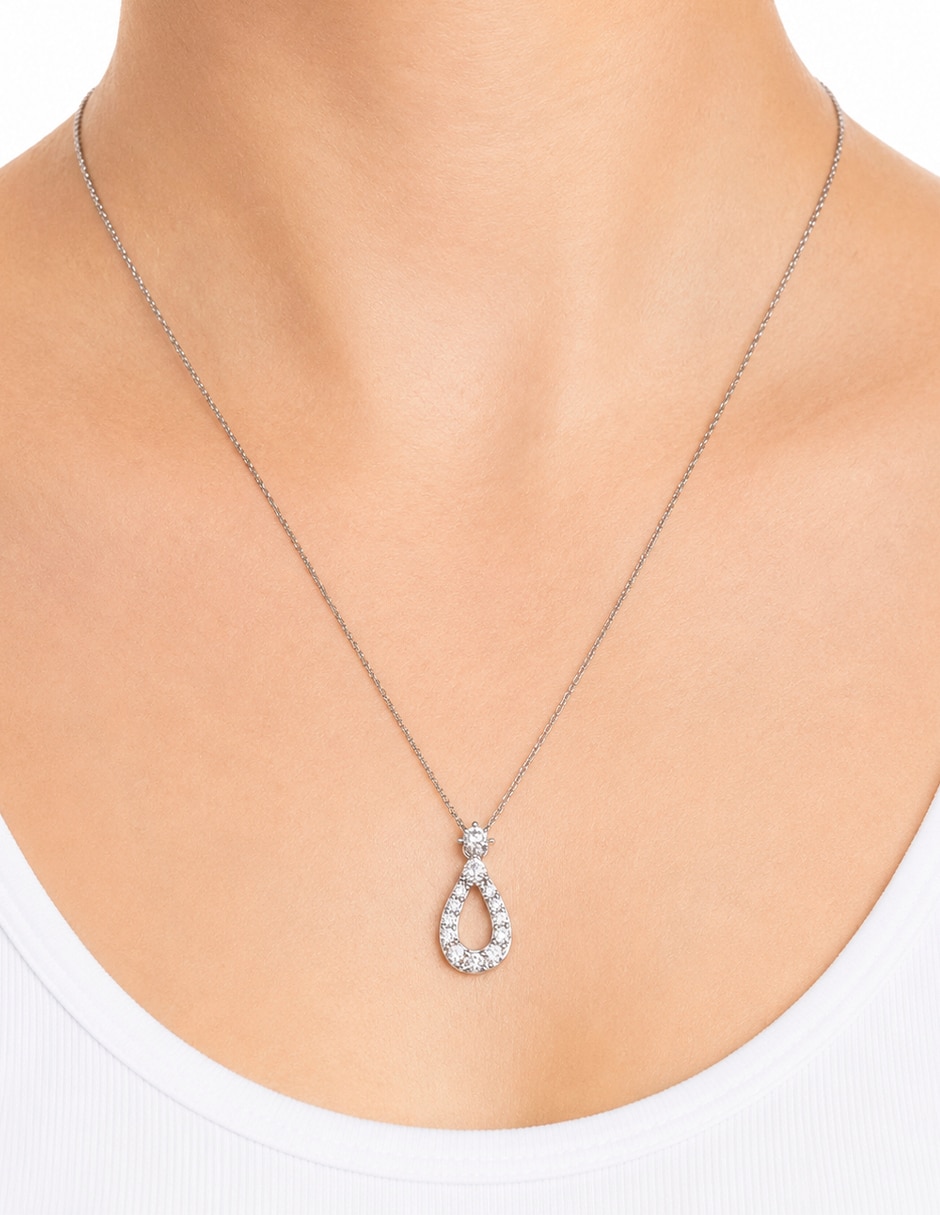 Collar con dije de gota de plata P 925 3
