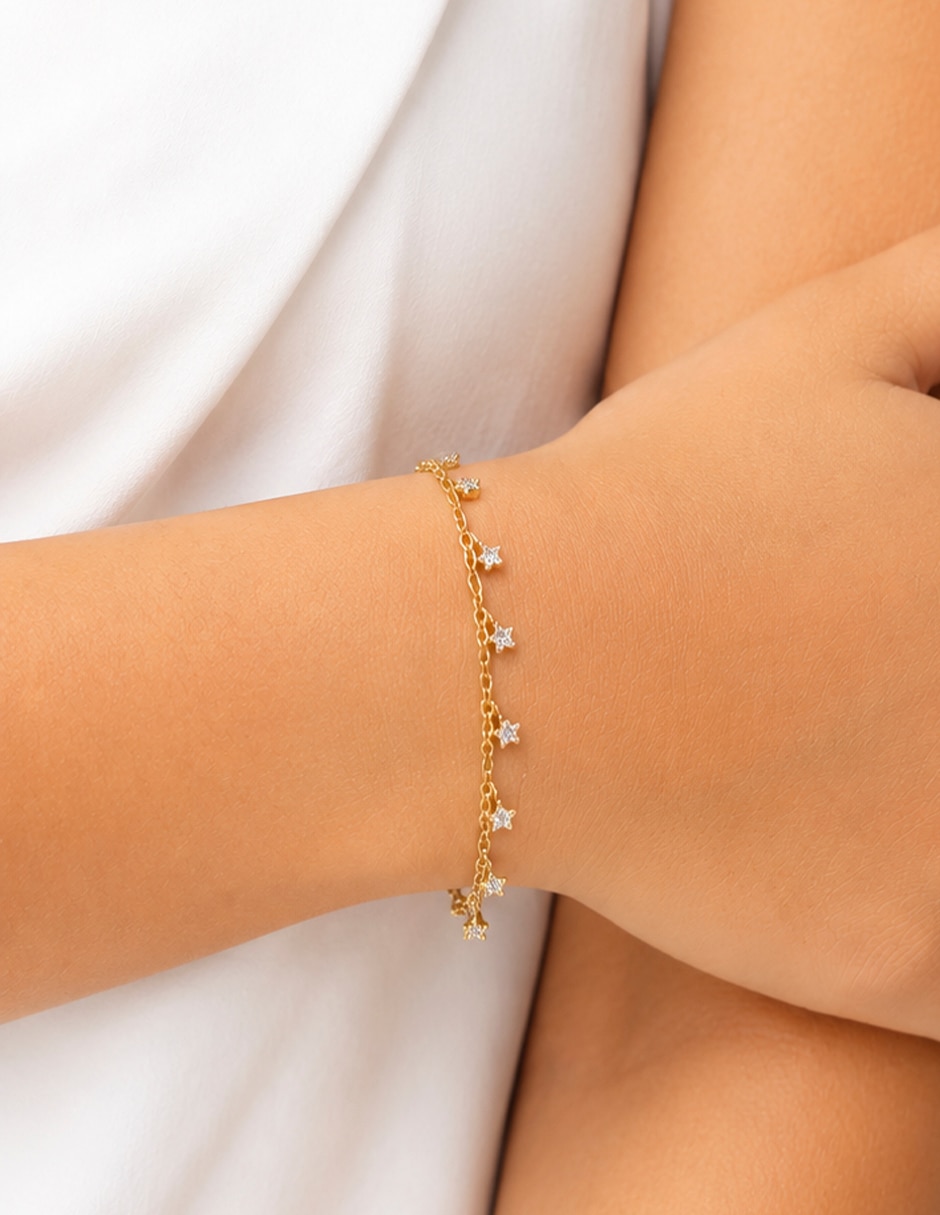 Pulsera con zirconia cúbica Estrella acabado brillante 3
