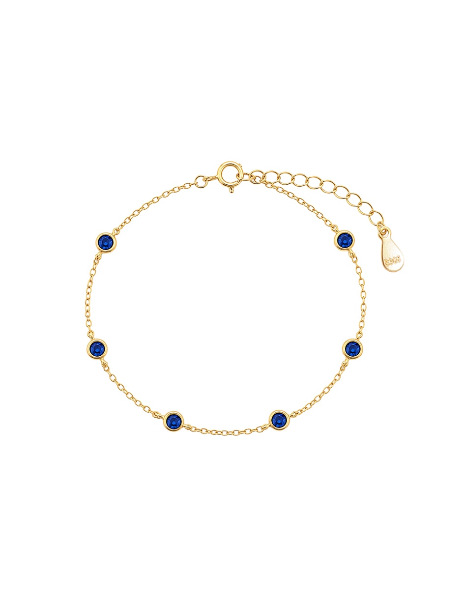 Pulsera de plata con zirconia cúbica P 925 Destellos De Color acabado brillante Pulsera de plata con zirconia cúbica P 925 Destellos De Color acabado brillante