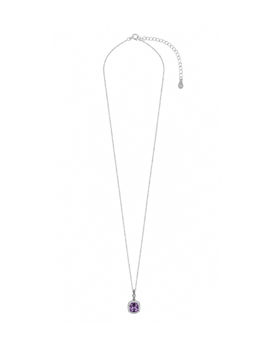 Collar con dije cuadrado CLÁSICO CIRCUADRADO de plata P 925 2