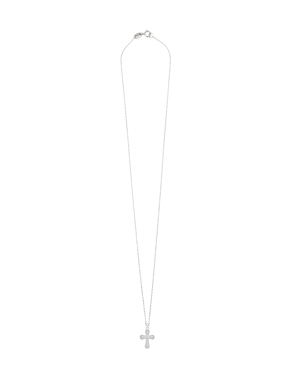 Collar con dije de cruz CRUZ RODIO de plata P 925 2